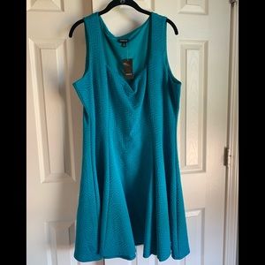 Torrid Teal Textured Sleeveless Dress Sz 2 NWT